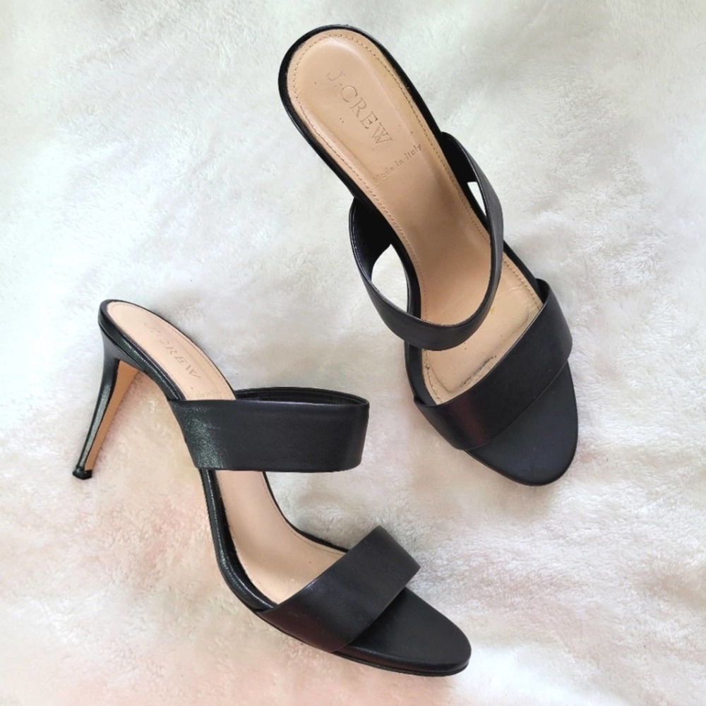 J Crew Lena Slides Mule Sandal Heel sz 8